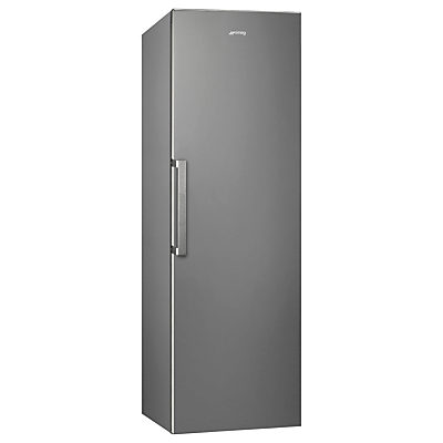 Smeg UK35PX4 Tall Freestanding Fridge, A+ Energy Rating, 60cm Wide, Silver Smeg UK35PX4 Tall Freestanding Fridge, A+ Energy Rating, 60cm Wide, Silver